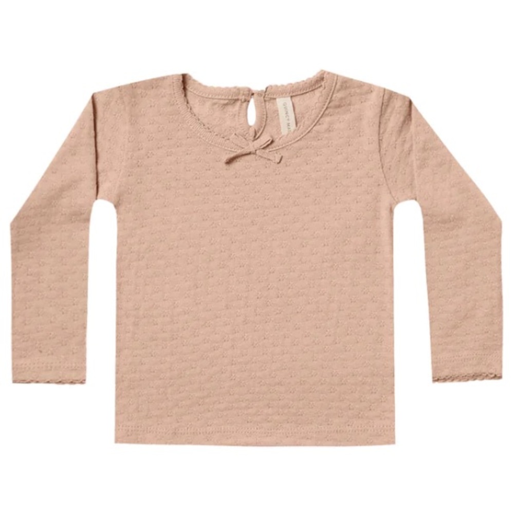 Quincy Mae Pointelle Long Sleeve 18-24M Blush